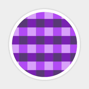 Purple Color Gingham Pattern 1 Magnet